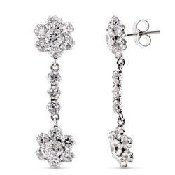 Pendientes Oro Blanco 18kts 15584 Circonitas