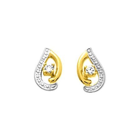 Pendientes Oro Bicolor Blanco 18kts Argyor MRM  (18)2.078.Z3 Circonitas