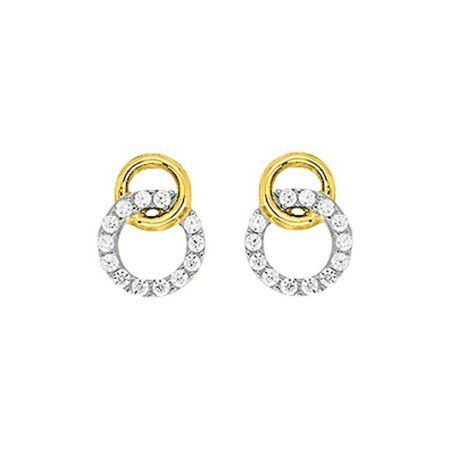 Pendientes Oro Bicolor Blanco 18kts Argyor MRM  (18)2.3052.Z3 Circonitas