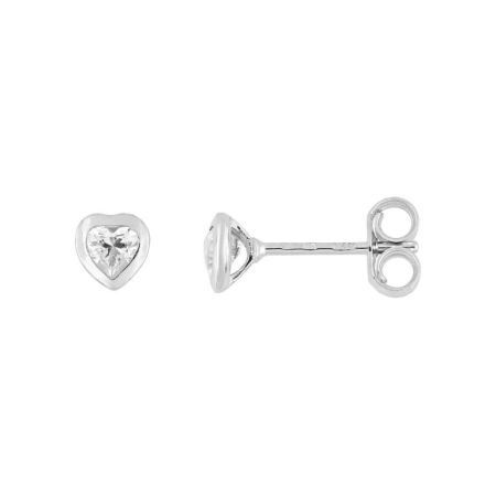 Pendientes Oro Blanco 18kts Argyor MRM  (18)2.7129.Z1 Corazón Circonitas