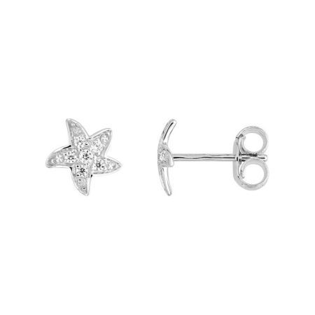 Pendientes Oro Blanco 18kts Argyor MRM  (18)2.7145.Z1 Estrella C. Circonitas