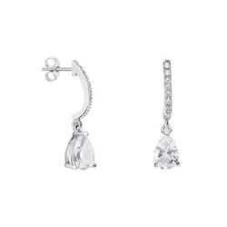 Pendientes Oro Blanco 18kts Argyor MRM 2,40cm (18)75B0219TT Topacios