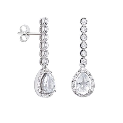 18kt White Gold Earrings Argyor MRM 2.70cm (18)75B0201TT White Topaz