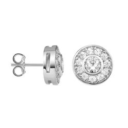 Pendientes Oro Blanco 18kts Argyor MRM 2,75mm (18)75B0109 Roseta Diamantes