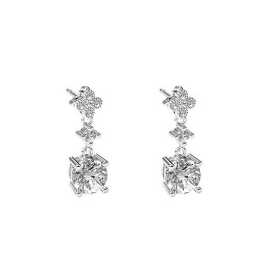 18kt White Gold Earrings Argyor MRM 2cm (18)75B0232TD White Topaz Diamonds