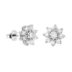 Pendientes Oro Blanco 18kts Argyor MRM 3,00mm (18)75B0105-3,00mm Diamantes