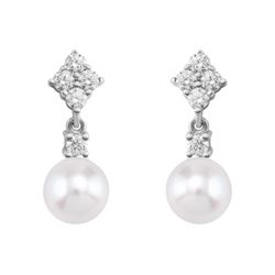 Pendientes Oro Blanco 18kts Argyor MRM 9mm (18)75B0106Z Circonitas Perlas