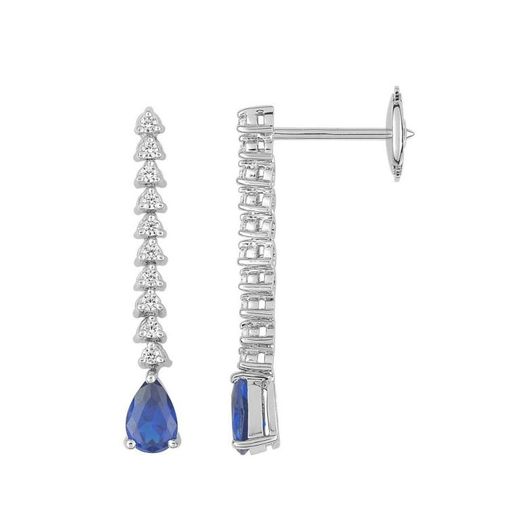 Christian Bernard 18kt White Gold Earrings (18)2.6054.S1 0.22ct Diamonds With Sapphires