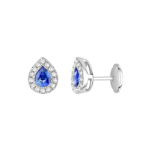 Christian Bernard 18kt White Gold Earrings (18)2.6060.S1 0.20ct Diamonds With Sapphires