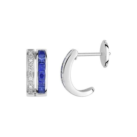 Christian Bernard 18kt White Gold Earrings (18)2.6068.S1 0.05ct Diamonds With Sapphires