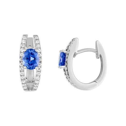 Christian Bernard 18kt White Gold Earrings (18)7VP373GSB 0.21ct Diamonds With Sapphires