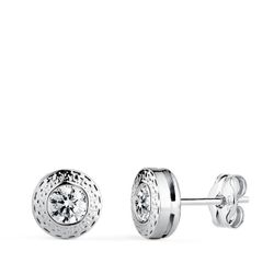 Pendientes Oro Blanco 18kts Circonitas N5947-5BP 7mm