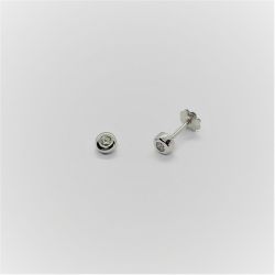 Pendientes Oro Blanco 18kts Con Brillante 0,10cts B1/1659/2/9,5