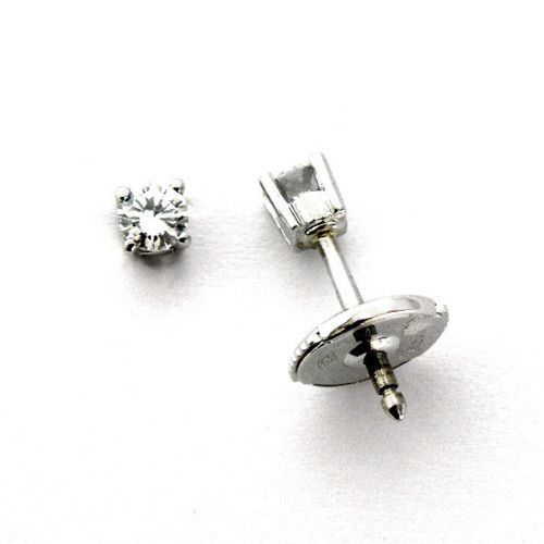 Pendientes Oro Blanco 18kts Con Brillante 0,26cts B1/1644/14