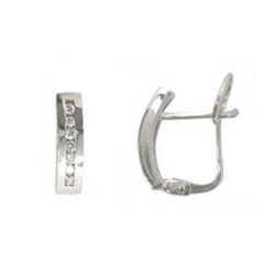 Pendientes Oro Blanco 18kts Diamantes Brillantes 0.17 cts 021957