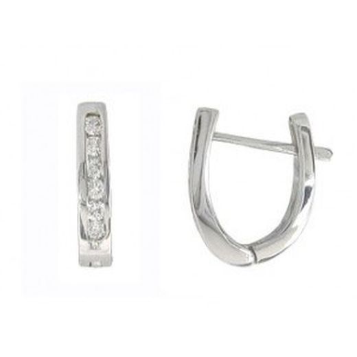 Arracades Or Blanc 18kts Diamants Brillants 0.36 cts 023141