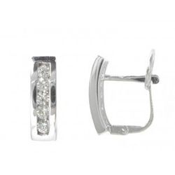 Pendientes Oro Blanco 18kts Diamantes Brillantes 0.36 cts 029294