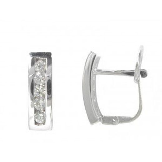 Arracades Or Blanc 18kts Diamants Brillants 0.36 cts 029294
