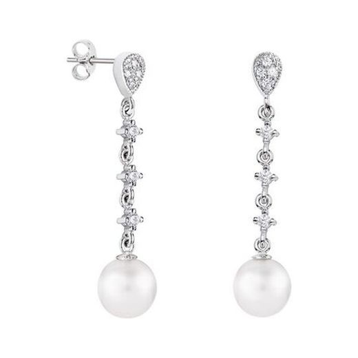 18kt White Gold Earrings Argyor MRM Sphere 8mm (18)79B0203DD1 Diamonds Pearls