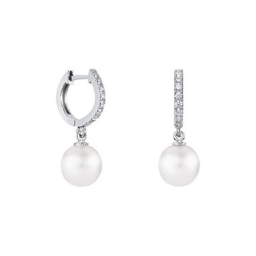 Boucles d'oreilles en or blanc 18 carats Argyor MRM Sphère 8 mm (18)79B0400DD1 Perles de topaze