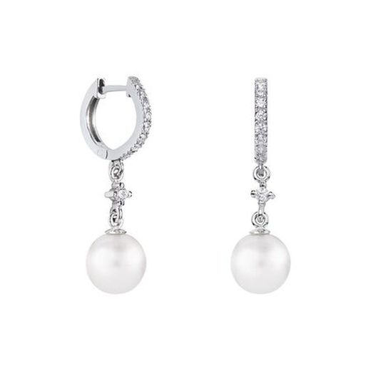 18kt White Gold Earrings Argyor MRM Sphere 8mm (18)79B0401DD1 Diamonds Pearls