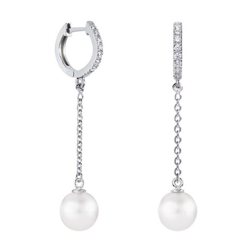 18kt White Gold Earrings Argyor MRM Sphere 8mm (18)79B0407DD1 Diamonds Pearls