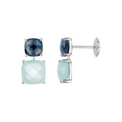 Pendientes Oro Blanco 18kts Joelli (18)S35.33201 Duetto London Blue