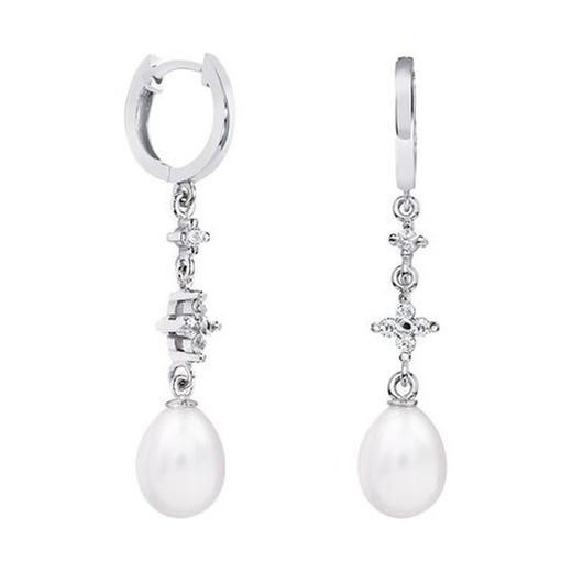 Orecchini in oro bianco 18 carati a goccia Argyor MRM 8 mm (18) 79B0304TE1 perle di topazio