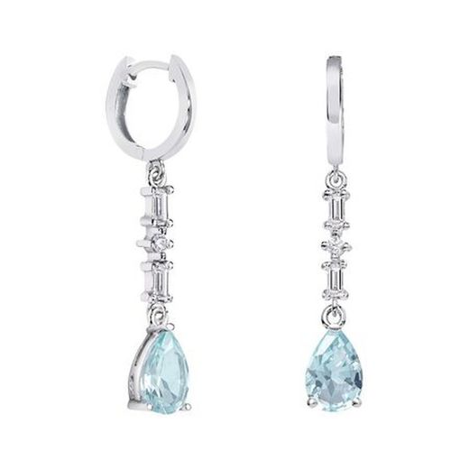 Arracades Or Blanc 18kts Llàgrima Argyor MRM 9x6mm (18)79B0306DA2 Topacis Blau