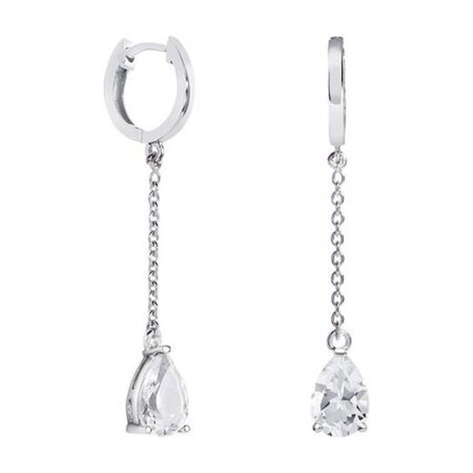 18kt White Gold Earrings Teardrop Argyor MRM 9x6mm (18)79B0307NA1 White Topaz
