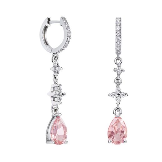 Arracades Or Blanc 18kts Llàgrima Argyor MRM 9x6mm (18)79B0404DA3 Topacis Rosa Diamants