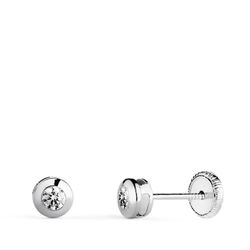 Pendientes Oro Blanco 18Kts N5950-4BT Chaton Galeria Circonita
