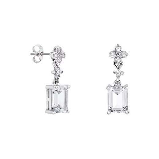 18kt White Gold Rectangular Argyor MRM Earrings 8x6mm (18)79B0101DB1 White Topaz Diamonds