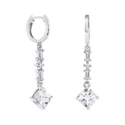 Pendientes Oro Blanco 18kts Rombo Argyor MRM 7x7mm (18)79B0306DC1 Topacios Blanco Diamantes