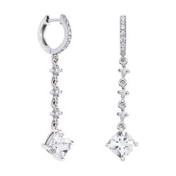 Pendientes Oro Blanco 18kts Rombo Argyor MRM 7x7mm (18)79B0403DC1 Topacios Blanco Diamantes