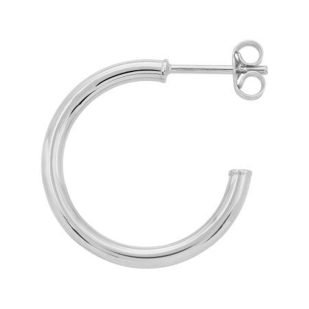 Pendientes Oro Blanco 9krs Argyor MRM Mujer (9)9K2684.1G Medio Aro Liso En Brillo