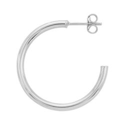 Pendientes Oro Blanco 9krs Argyor MRM Mujer (9)9K2684.2G Medio Aro Liso En Brillo