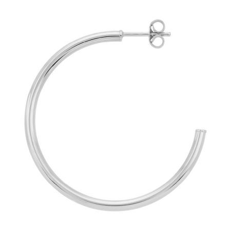 Pendientes Oro Blanco 9krs Argyor MRM Mujer (9)9K2684.4G Medio Aro Liso En Brillo