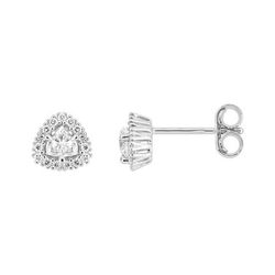 Pendientes Oro Blanco 9Kts (9)9KLGD198W Diamantes Laboratorio 0,27ct