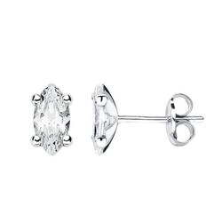 Pendientes Oro Blanco 9kts 9K15714-OB Circonitas