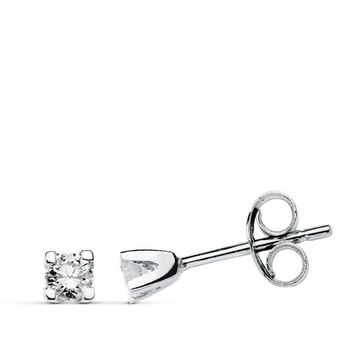 9kt White Gold Earrings 9K1650-1 Diamonds 0.12 CTS