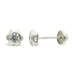 Pendientes Oro Blanco 9kts 9K21156 Circonitas