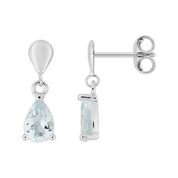 Pendientes Oro Blanco 9kts Argyor MRM (9)293037.M1 Colgante Aguamarina Gota 0,59ct