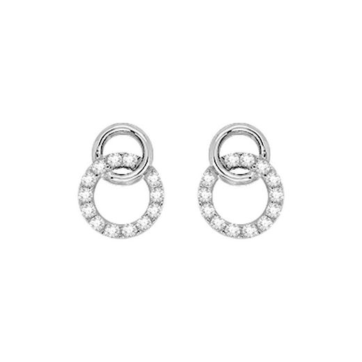 Boucles d'oreilles créoles en or blanc 9 carats Argyor-MRM (9)293052.Z1 avec zircones