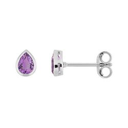 Pendientes Oro Blanco 9kts Argyor MRM (9)297121.A1 Amatista Gota 0,28ct