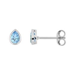 Pendientes Oro Blanco 9kts Argyor MRM (9)297121.T1 Topacio Azul Gota 0,36ct