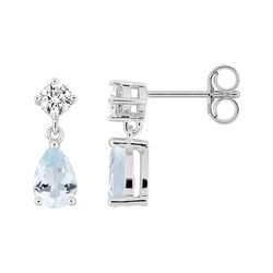 Pendientes Oro Blanco 9kts Argyor MRM (9)297309.M1 Colgante Aguamarina Gota 0,99ct