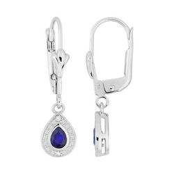 Pendientes Oro Blanco 9Kts Argyor MRM (9)297477.S1 Diamantes 0,02ct GH-P - Zafiro 0,36ct