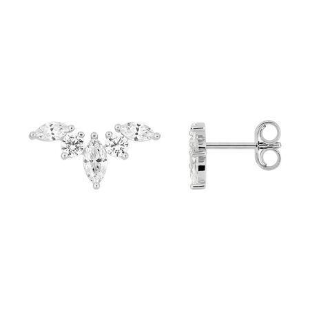 Pendientes Oro Blanco 9kts Argyor MRM (9)297500.Z1 Circonitas
