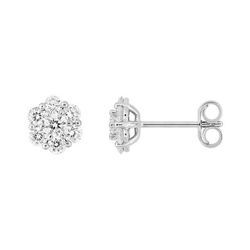 Pendientes Oro Blanco 9kts Argyor MRM (9)9KLGD228W Diamantes Laboratorio 0,52ct